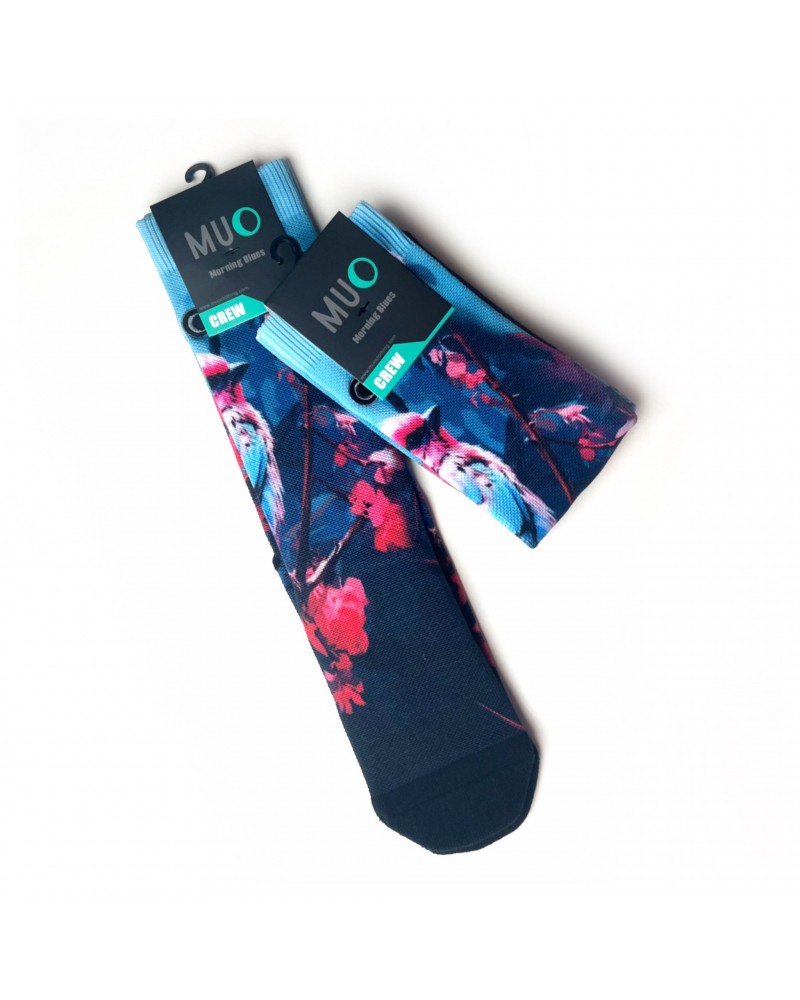 Muo - Morning Blues Original Crew Socks - Blue