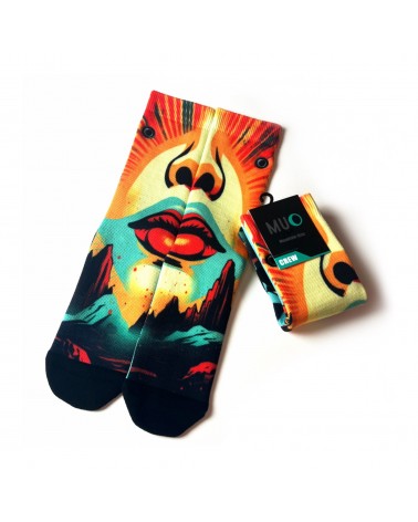 Muo - Mountain Kiss Original Crew Socks - Orange