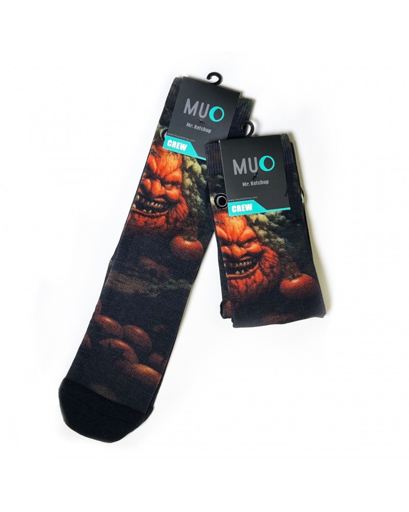 Muo - Mr Ketchup Original Crew Socks - Black