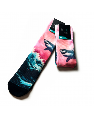 Muo - Chasing Rainbows Original Crew Socks - Pink