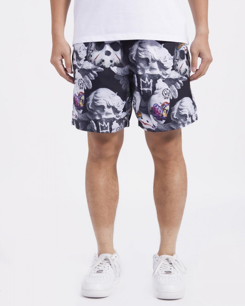 Roku Studio - Kid Angel Nylon AOP Shorts - Black