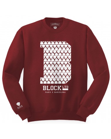 Block Limited - B College Crew - Burgundy