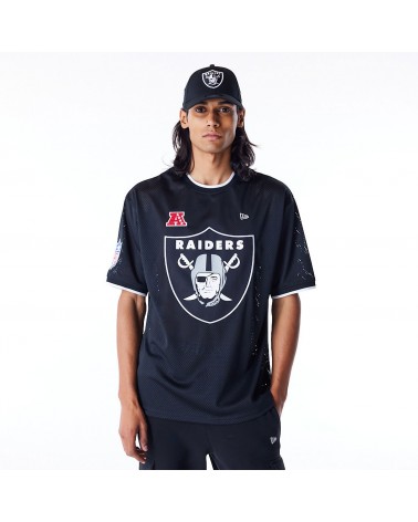 New Era - Las Vegas Raiders NFL Mesh Oversized T-Shirt - Black