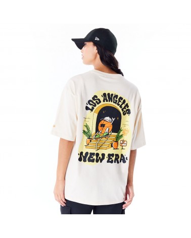 New Era - Los Angeles City Graphic Oversized T-Shirt - Stone