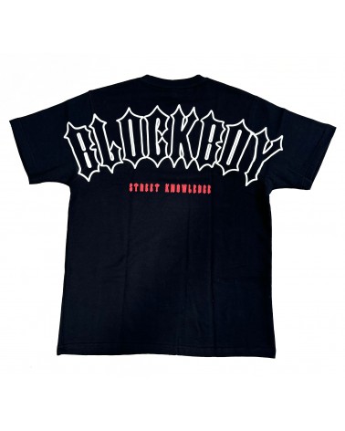 Block Limited - BlockBoy Puff Print French Terry Oversized Tee - Black