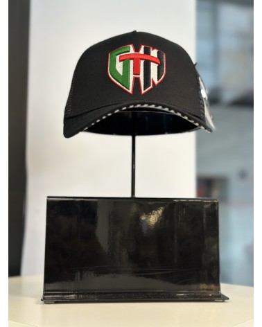 GTH - ARABIAN TEXT TRUCKER SNAPBACK CAP - Black / Green / Red