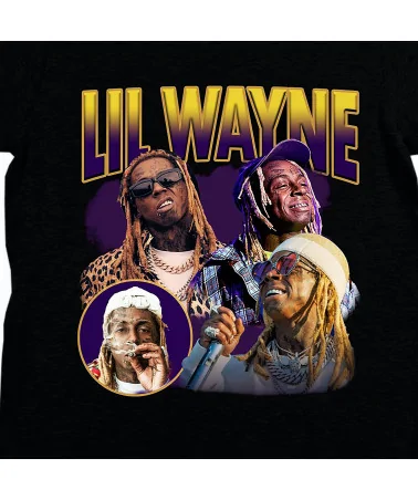 Block Custom - Lil Wayne Retro Pics Tee - Black | blockshops