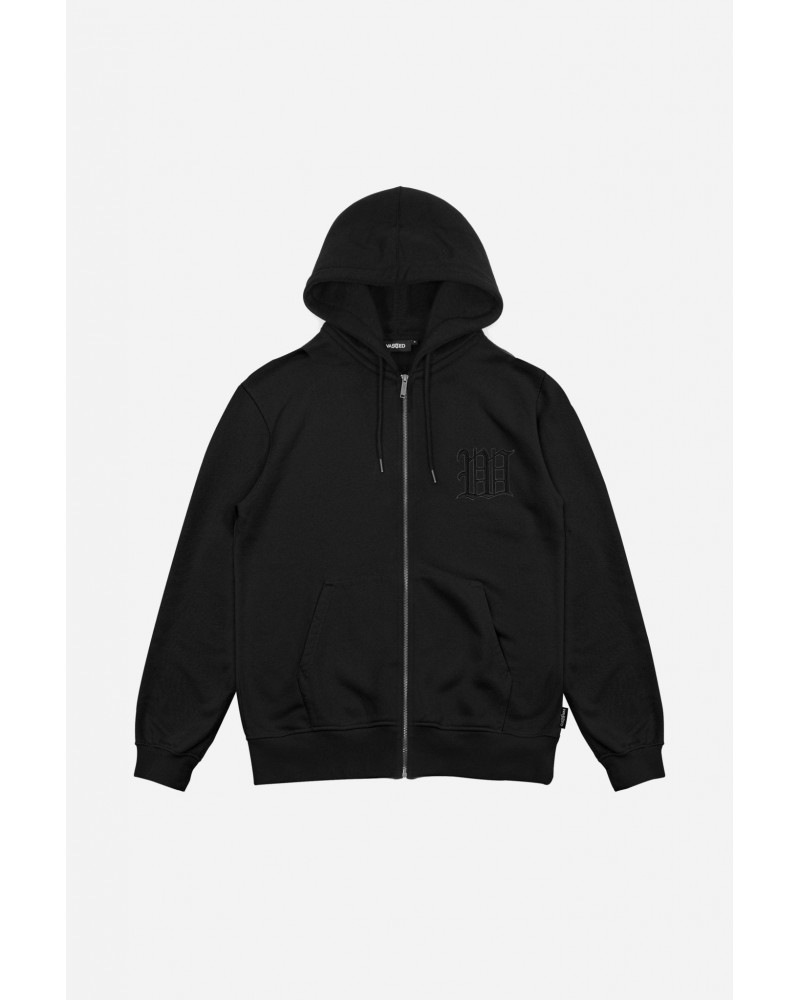 Wasted Paris - Kingdom Curve Zip Hoodie - Black