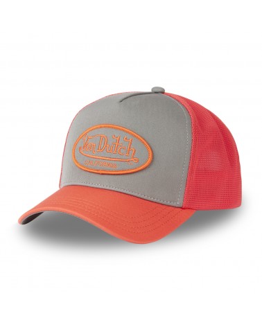 Von Dutch - CT LBLO Trucker Cap - Grey / Orange / Fuchsia