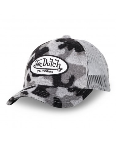 Von Dutch - Camo Mesh Baseball Cap - Black / Grey