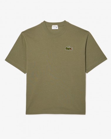 Lacoste - Loose Fit Cotton Jersey Knited Tee - Green