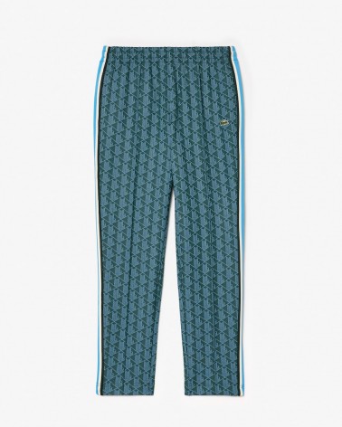 Lacoste - Paris Monogram Jacquard Trackpants - Green / Blue