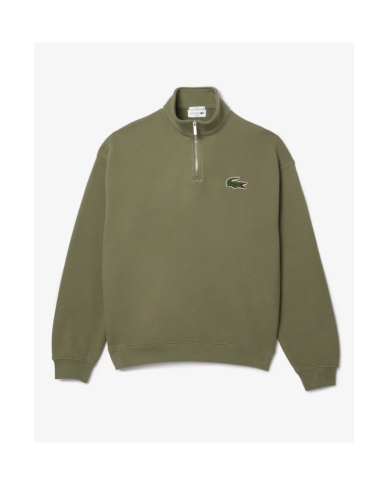 Lacoste - High Neck Loose Fit Sweatshirt - Green