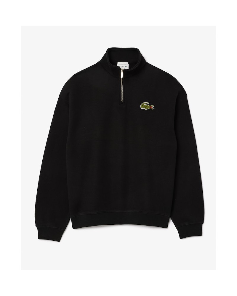 Lacoste - High Neck Loose Fit Sweatshirt - Black