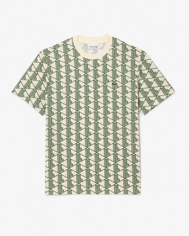 Lacoste - Monogrammed Cotton Jersey Knitted T-shirt - White