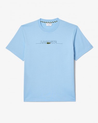 Lacoste - French Made Embroidered T-shirt - Blue