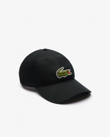 Lacoste - Twill Cap With Crocodile Badge - Black