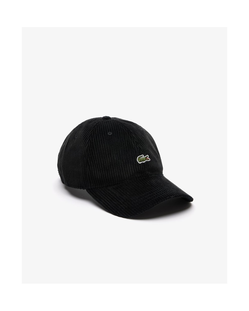 Lacoste - Adjustable Cotton Corduroy Cap - Black