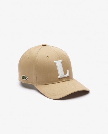 Lacoste - Cotton Twill Baseball Cap With 3D Embroidery - Beige