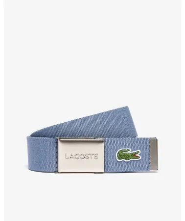 Lacoste - Logo Woven Strap Belt - Light Blue