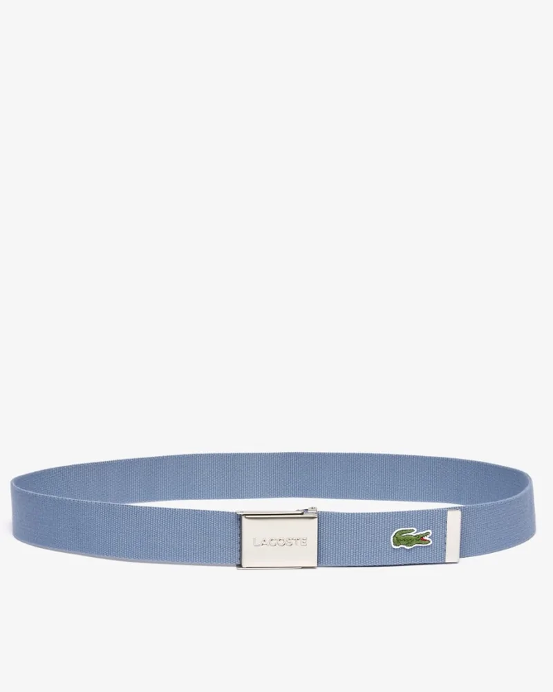 Lacoste - Logo Woven Strap Belt - Light Blue | blockshops