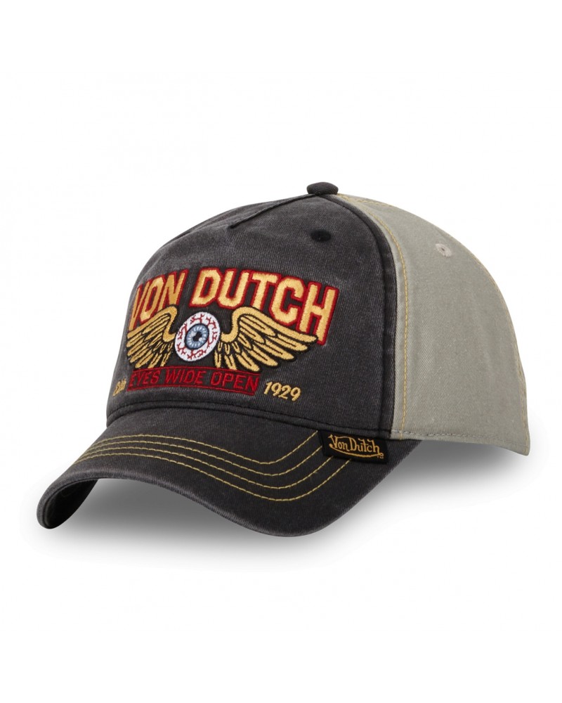 Von Dutch - Vintage Eyeball Men's Baseball Cap - Black / Khaki / Yellow