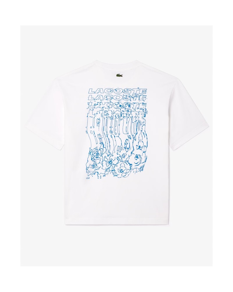 Lacoste - Loose Fit Floral Print T-shirt - White