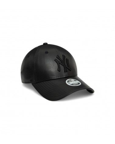 New Era - Wmns New York Yankees Faux Leather 9FORTY Cap - Black