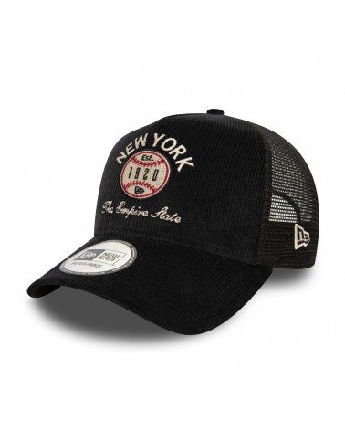 New Era - New Era Cord Graphic 9FORTY A-Frame Trucker - Black