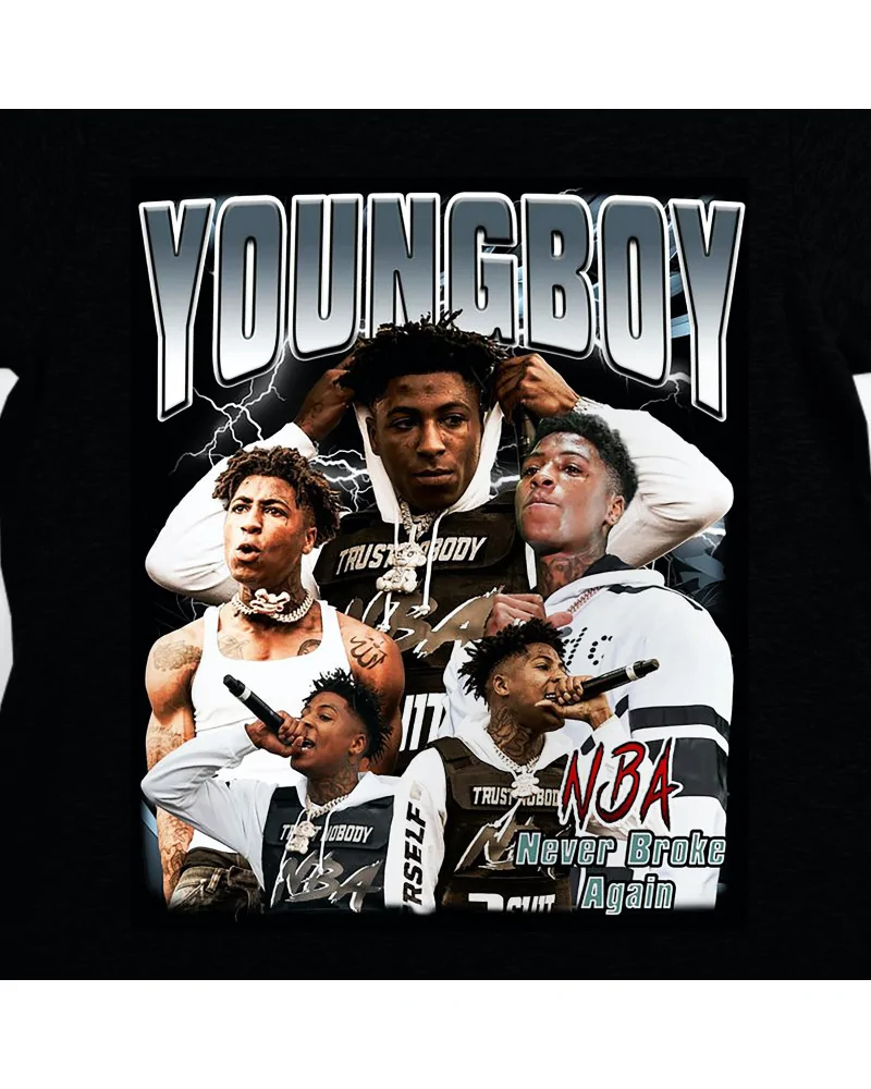 Block Custom - NBA Youngboy Trust Nobody Tee - Black | blockshops