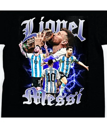 Block Custom - Messi Argentina Bootleg Tee - Black | blockshops