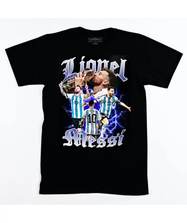 Block Custom - Messi Argentina Bootleg Tee - Black | blockshops