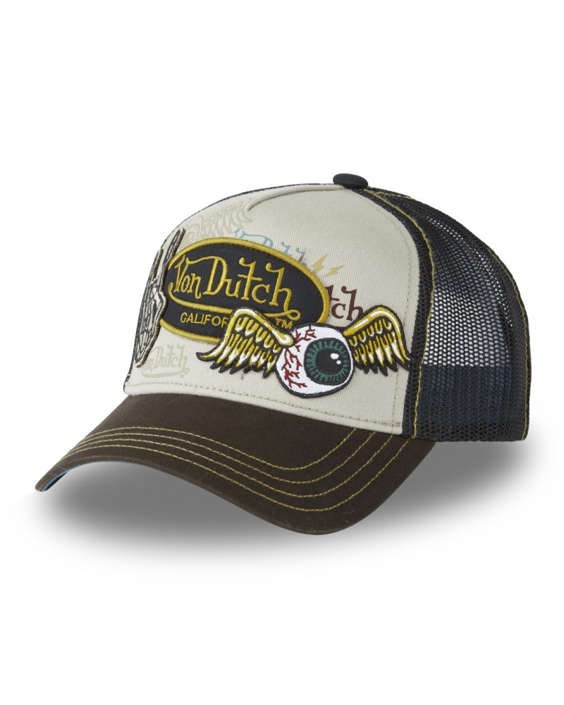 Von Dutch - Patches Mesh Trucker Cap - Green / Ecru / Black