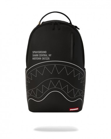 Sprayground - Shark Central Outline DLXSV Backpack - Black