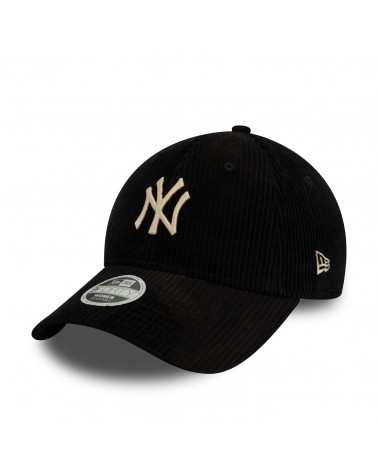 New Era - New York Yankees Womens Cord 9FORTY Adjustable Cap - Black