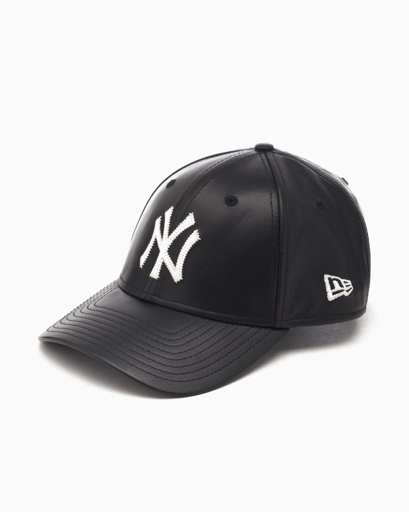 New Era - New York Yankees MLB 9FORTY Unisex Leather Cap - Black