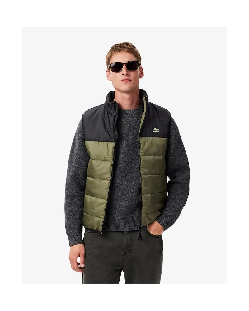 Lacoste - Ripstop Puffer Vest - Black/Kaki