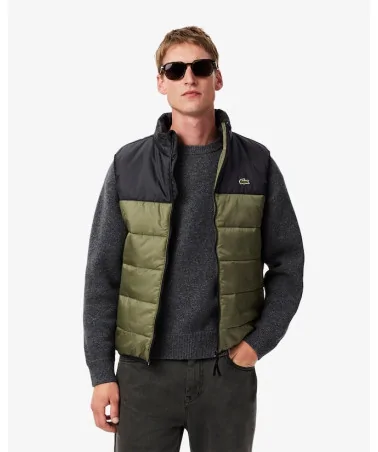 Lacoste - Ripstop Puffer Vest - Black/Kaki