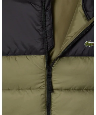 Lacoste - Ripstop Puffer Vest - Black/Kaki