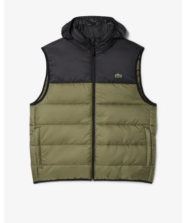 Lacoste - Ripstop Puffer Vest - Black/Kaki