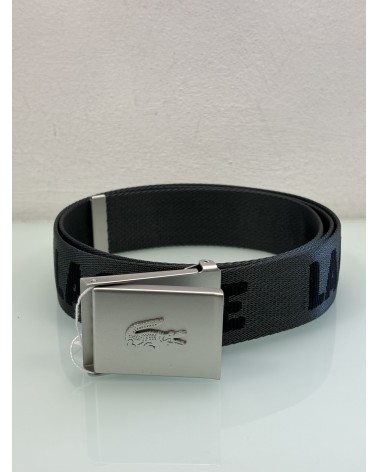 Lacoste - Jacquard Webbin Belt - Grey / Black