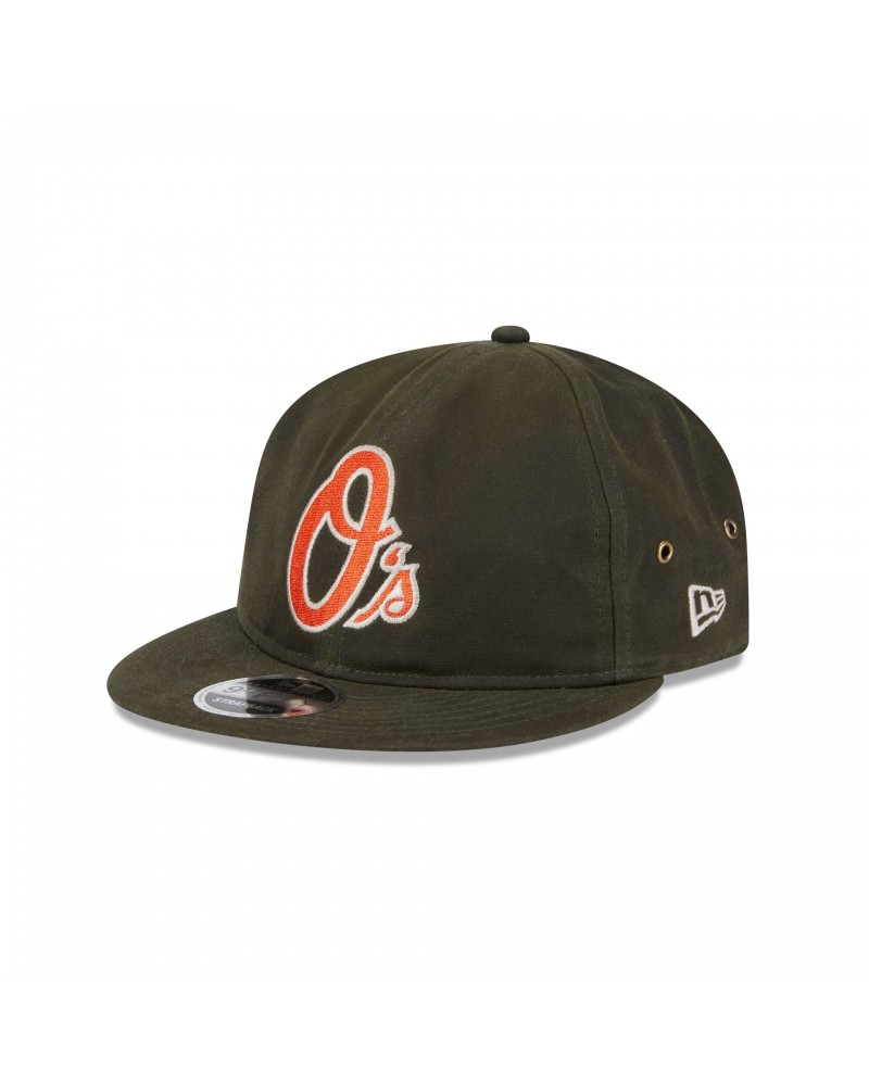 New Era - Waxed Canvas Orioles Balt Retro Crown - Rifle Green