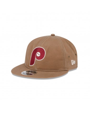 New Era - Waxed Canvas Philies PHI Retro Crown - Khaki