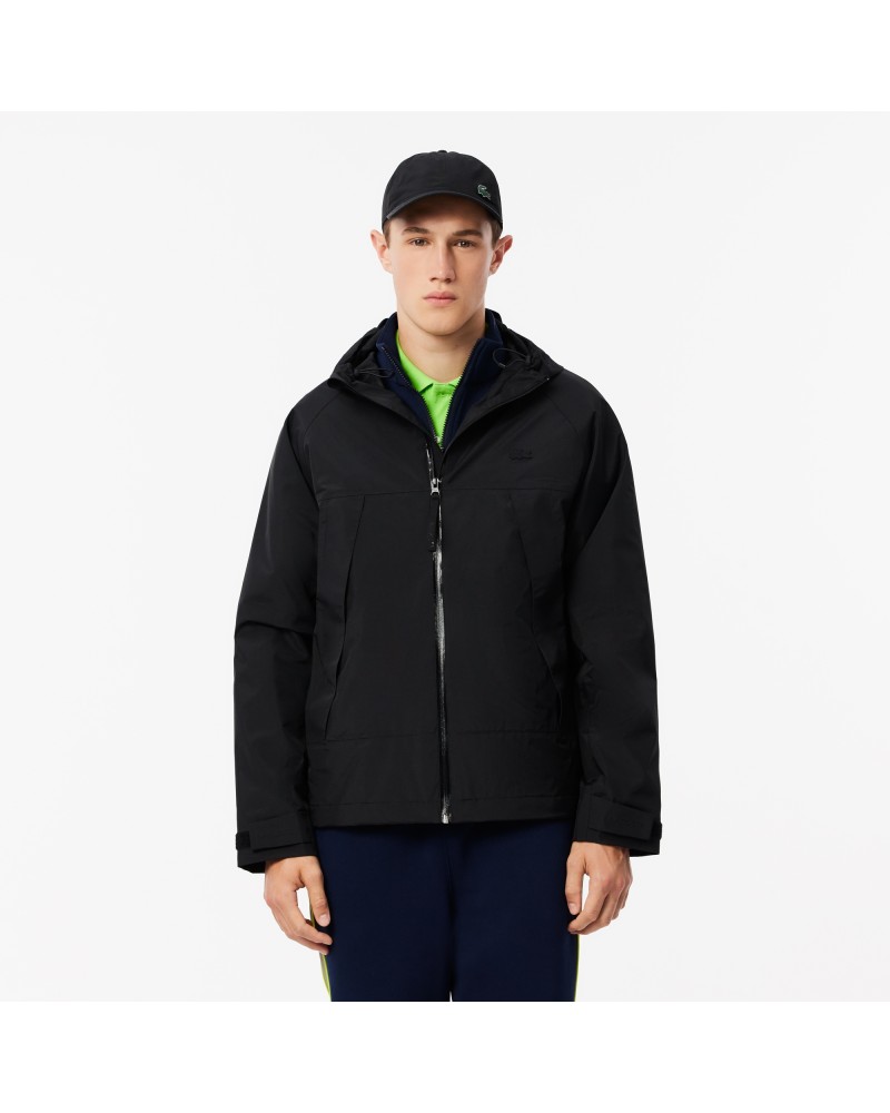 Lacoste - Lightweight Hooded Raincoat - Black