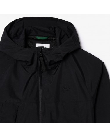 Lacoste - Lightweight Hooded Raincoat - Black