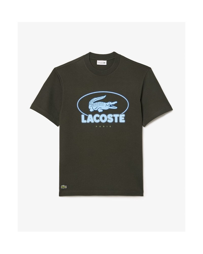 Lacoste - Heavy Cotton Graphic Tee - Dark Khaki Green