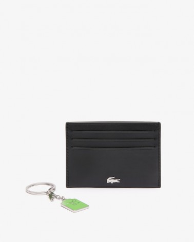 Lacoste Card Holder Key Ring Box - Black