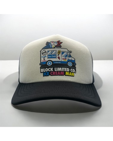 Block Limited - Ice Cream Foam Trucker - White / Black