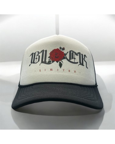 Block Limited - Roses Foam Trucker - White / Black