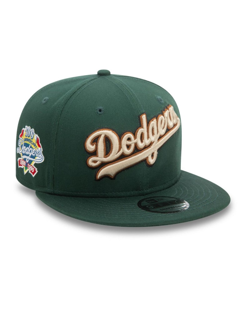 New Era - LA Dodgers Wordmark Patch 9Fifty Snapback - Dark Green